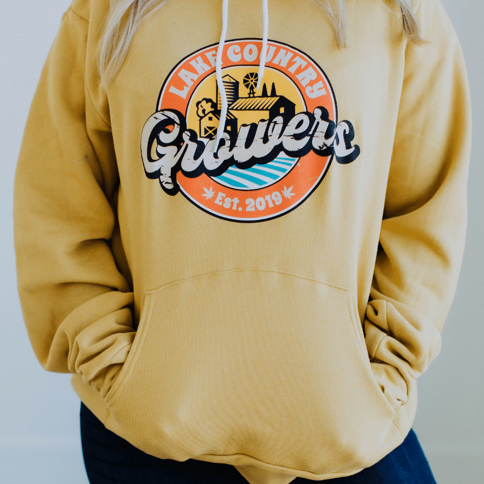 Lake Country Growers retro hoodie helps support hemp farming in Wisconsin
