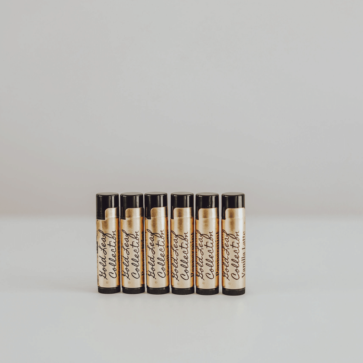 Lake Country Growers presents Gold Leaf Collection | CBD infused Lip Balm | Peppermint, Vanilla Latte, Sugared Strawberry, Cherry Kiss | 30mg per stick