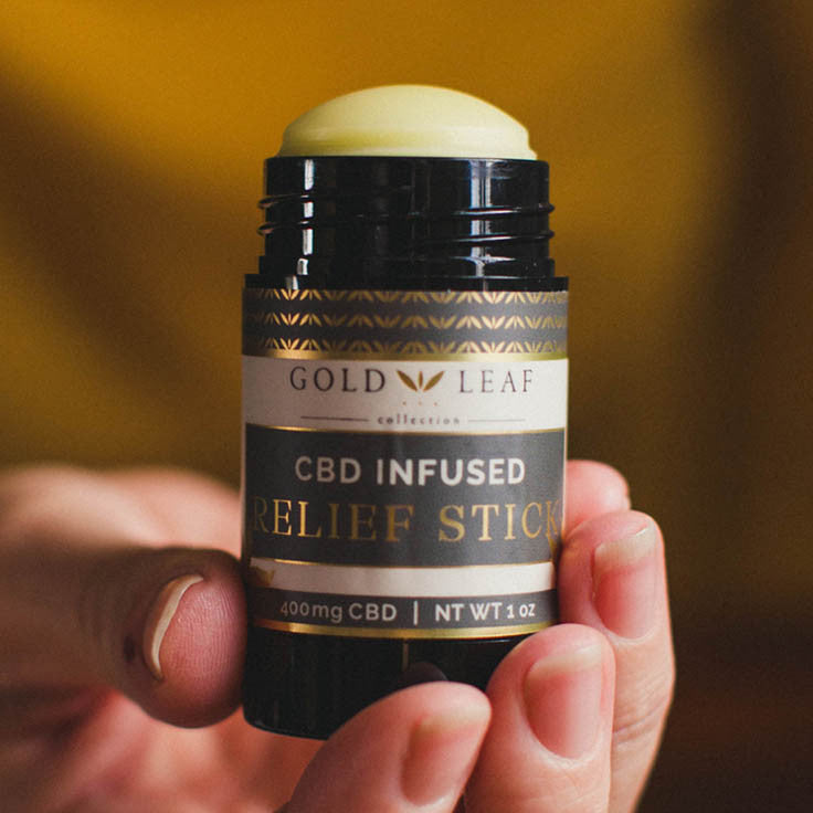 Lake Country Growers presents Gold Leaf Collection CBD Stick | High Intensity Relief Stick – 400mg CBD, regular size