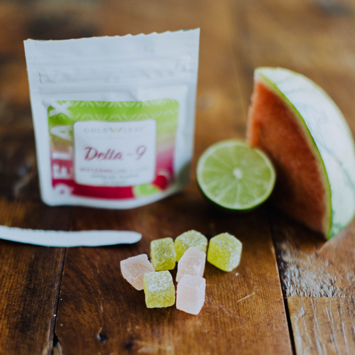 Gold Leaf Collection Delta-9 Watermelon & Lime 10mg per gummy 10 count