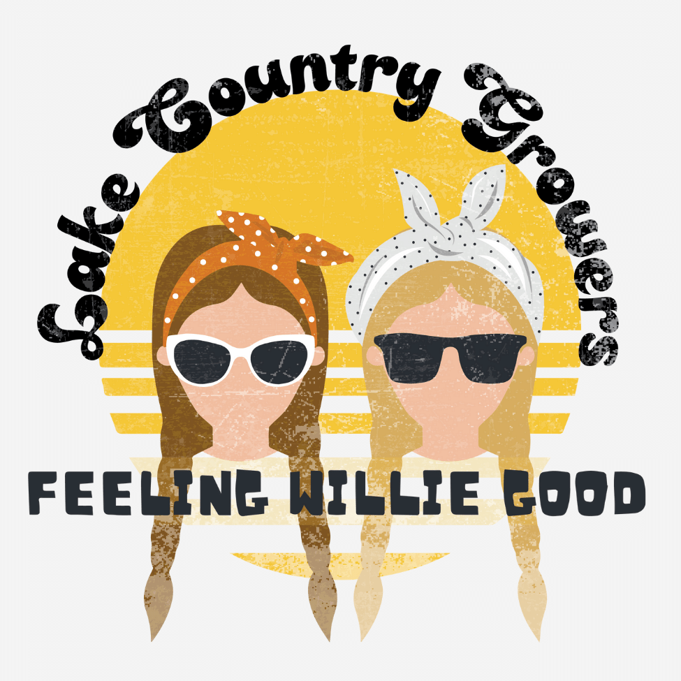 Lake Country Growers Tshirt is a nod to the icon Willie Nelson
